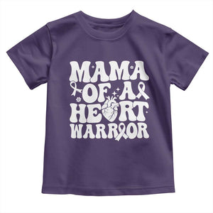 CHD Heart Disease Awareness Toddler T Shirt Heart Warrior Mama TS10 Purple Print Your Wear
