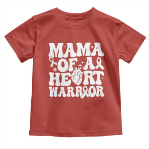 CHD Heart Disease Awareness Toddler T Shirt Heart Warrior Mama TS10 Red Print Your Wear