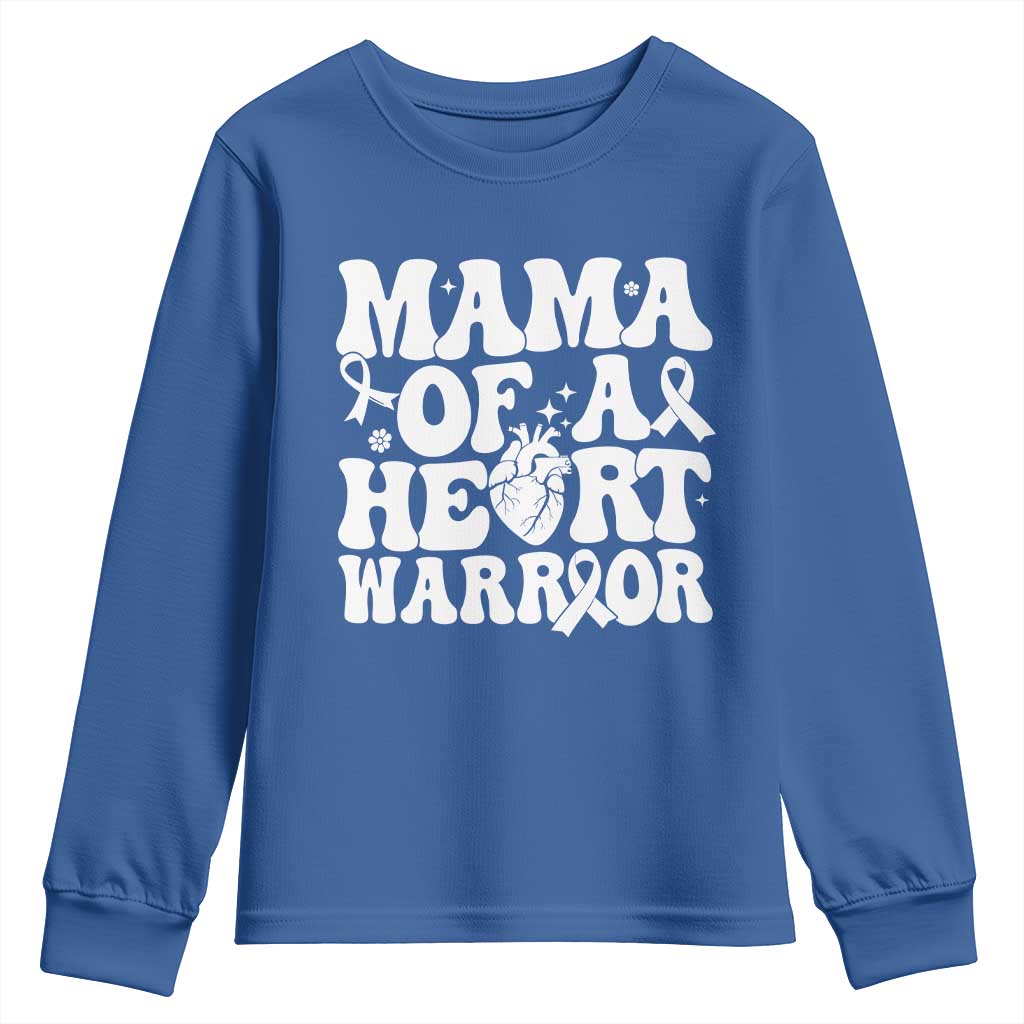 CHD Heart Disease Awareness Youth Sweatshirt Heart Warrior Mama TS10 Royal Blue Print Your Wear