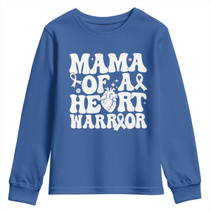 CHD Heart Disease Awareness Youth Sweatshirt Heart Warrior Mama TS10 Royal Blue Print Your Wear
