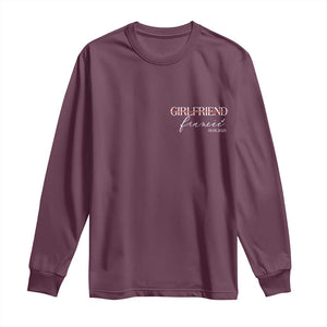 Personalized Fiancee Long Sleeve Shirt Custom Date Girlfriend Engagement Gifts Future Mr and Mrs TS10 Maroon Print Your Wear