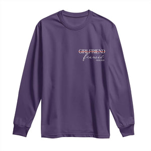 Personalized Fiancee Long Sleeve Shirt Custom Date Girlfriend Engagement Gifts Future Mr and Mrs TS10 Purple Print Your Wear