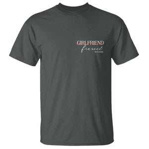 Personalized Fiancee T Shirt Custom Date Girlfriend Engagement Gifts Future Mr and Mrs TS10 Dark Heather Print Your Wear