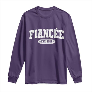 Fiancee Est 2026 Long Sleeve Shirt Future Mrs. and Mr. Bridal Shower Engagement Gift TS10 Purple Print Your Wear