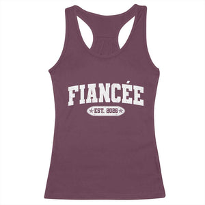 Fiancee Est 2026 Racerback Tank Top Future Mrs. and Mr. Bridal Shower Engagement Gift TS10 Maroon Print Your Wear