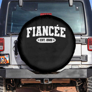 Fiancee Est 2026 Spare Tire Cover Future Mrs. and Mr. Bridal Shower Engagement Gift TS10 No hole Black Print Your Wear