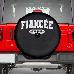 Fiancee Est 2026 Spare Tire Cover Future Mrs. and Mr. Bridal Shower Engagement Gift TS10 Black Print Your Wear