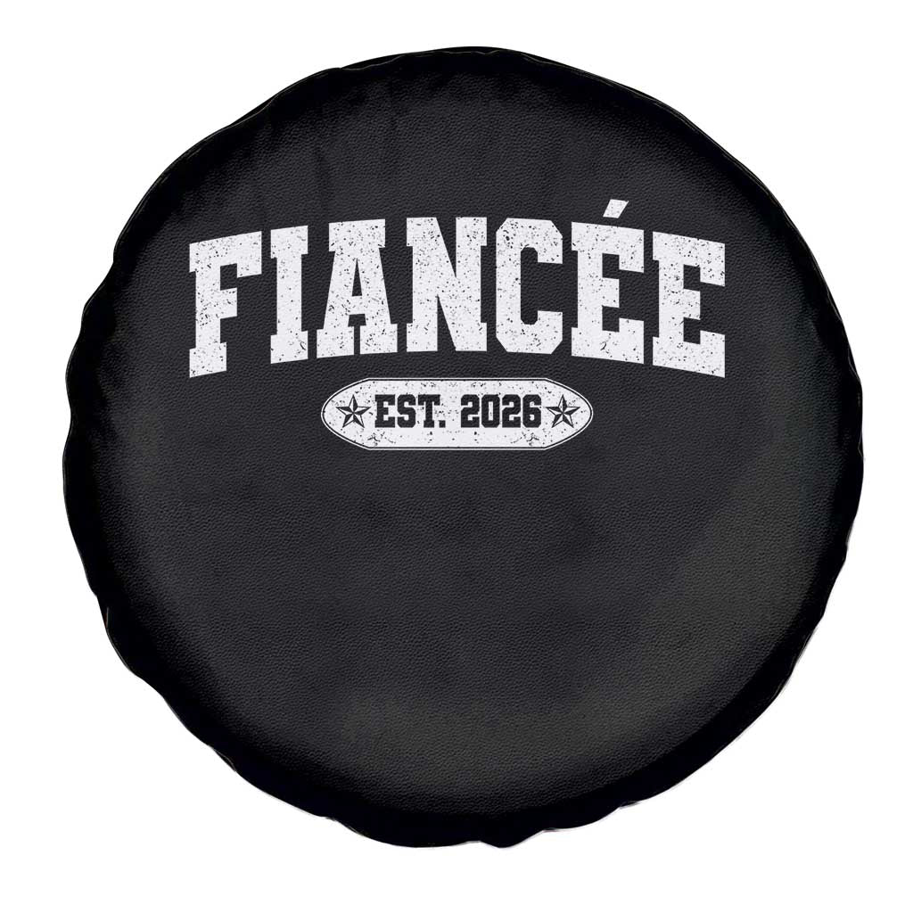 Fiancee Est 2026 Spare Tire Cover Future Mrs. and Mr. Bridal Shower Engagement Gift TS10 Print Your Wear