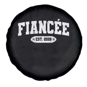 Fiancee Est 2026 Spare Tire Cover Future Mrs. and Mr. Bridal Shower Engagement Gift TS10 Print Your Wear