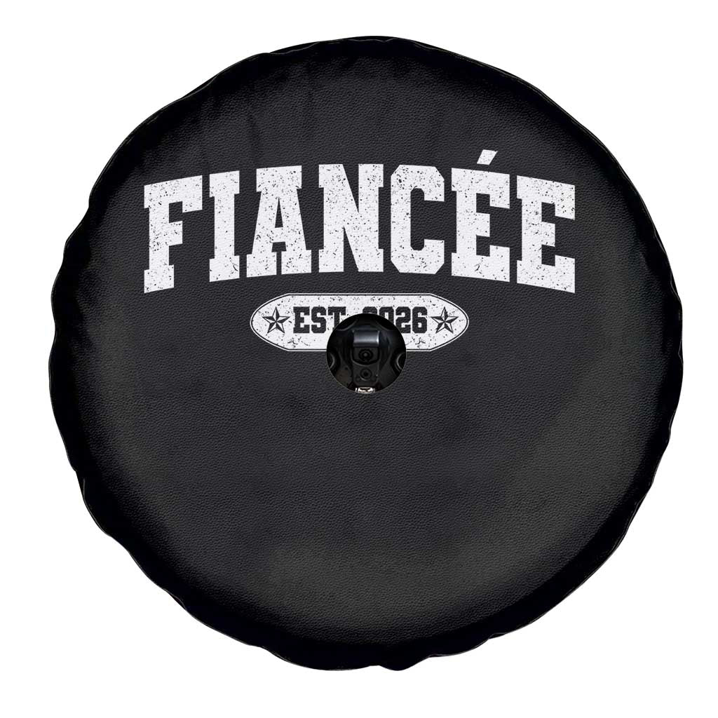 Fiancee Est 2026 Spare Tire Cover Future Mrs. and Mr. Bridal Shower Engagement Gift TS10 Print Your Wear