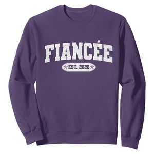 Fiancee Est 2026 Sweatshirt Future Mrs. and Mr. Bridal Shower Engagement Gift TS10 Purple Print Your Wear