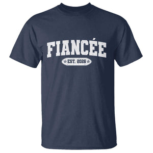 Fiancee Est 2026 T Shirt Future Mrs. and Mr. Bridal Shower Engagement Gift TS10 Navy Print Your Wear