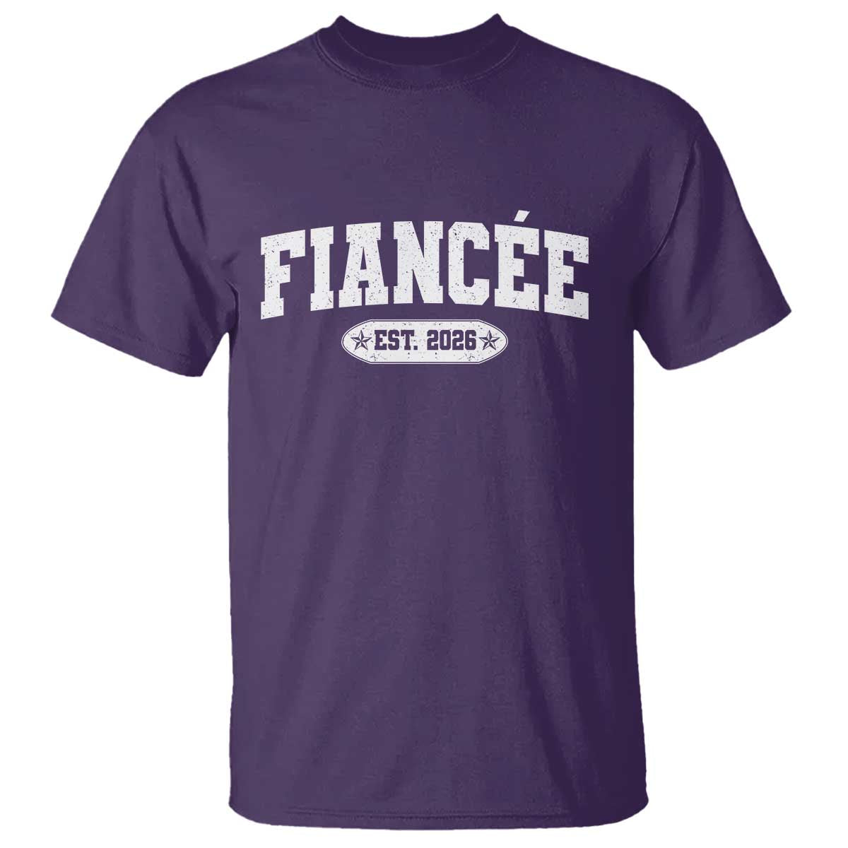 Fiancee Est 2026 T Shirt Future Mrs. and Mr. Bridal Shower Engagement Gift TS10 Purple Print Your Wear