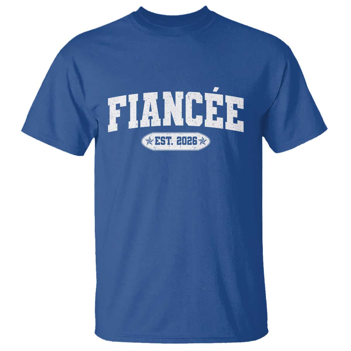 Fiancee Est 2026 T Shirt Future Mrs. and Mr. Bridal Shower Engagement Gift TS10 Royal Blue Print Your Wear