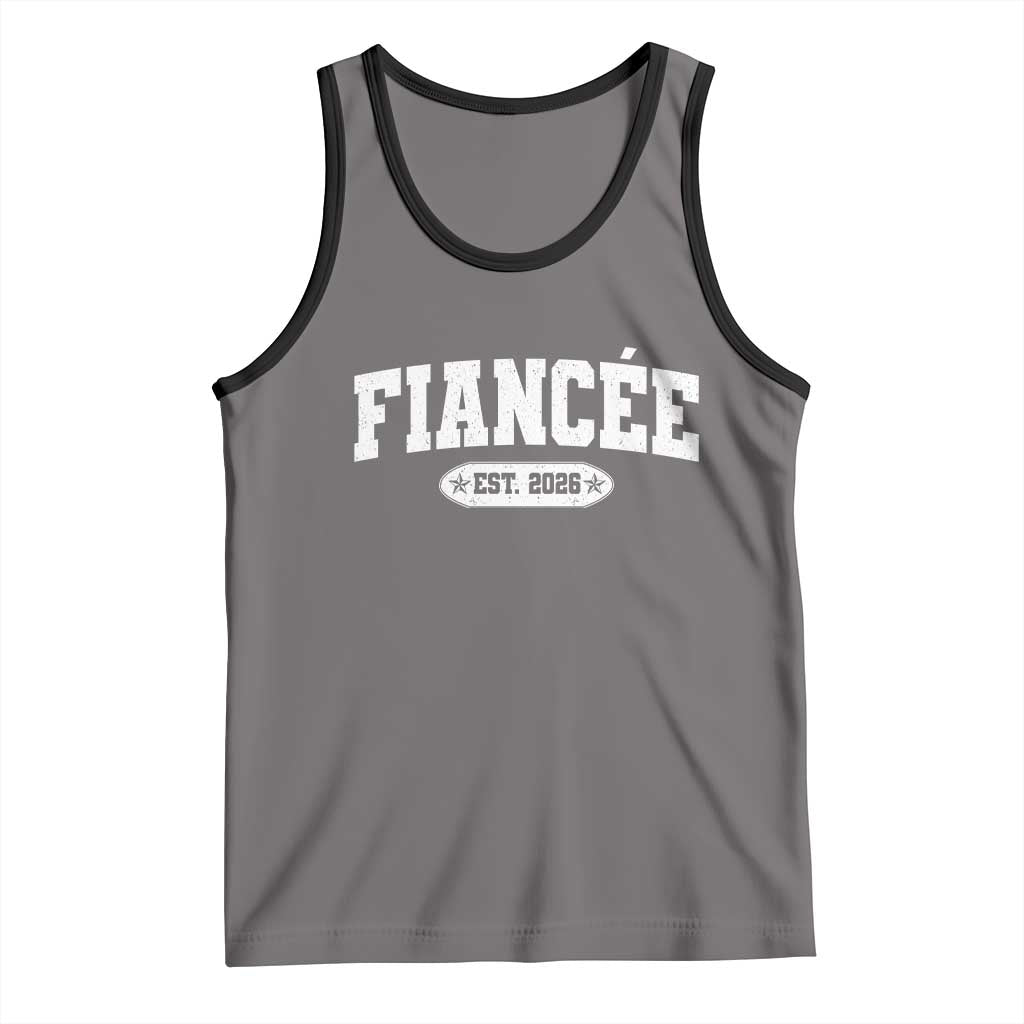 Fiancee Est 2026 Tank Top Future Mrs. and Mr. Bridal Shower Engagement Gift TS10 Deep Heather Black Print Your Wear