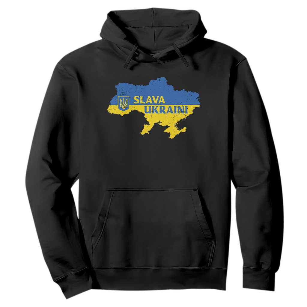 Slava Ukraini Hoodie Ukrainian Ukraine Flag Pride TS10 Black Print Your Wear