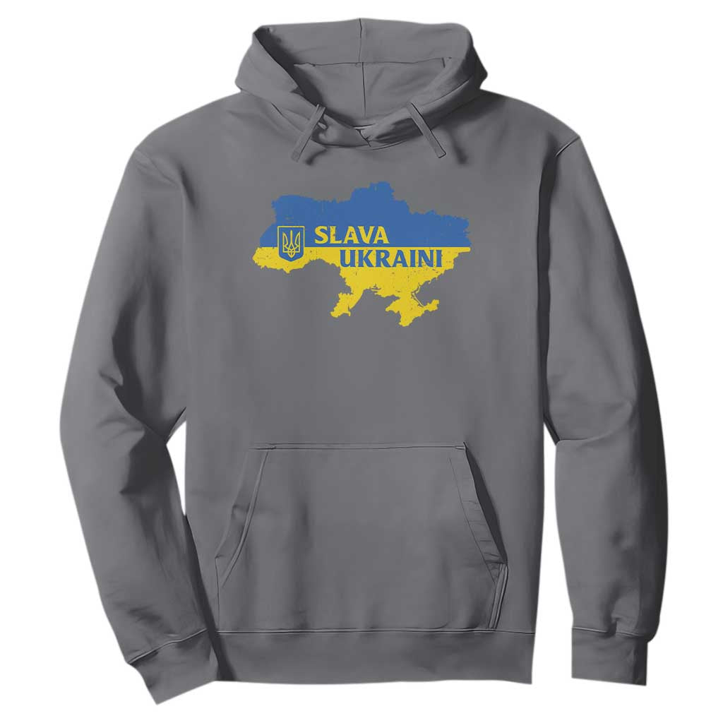 Slava Ukraini Hoodie Ukrainian Ukraine Flag Pride TS10 Charcoal Print Your Wear