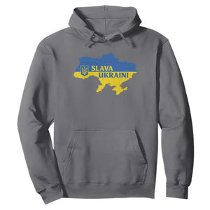 Slava Ukraini Hoodie Ukrainian Ukraine Flag Pride TS10 Charcoal Print Your Wear