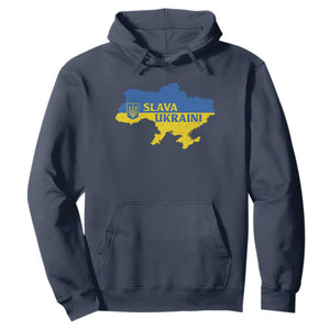 Slava Ukraini Hoodie Ukrainian Ukraine Flag Pride TS10 Navy Print Your Wear