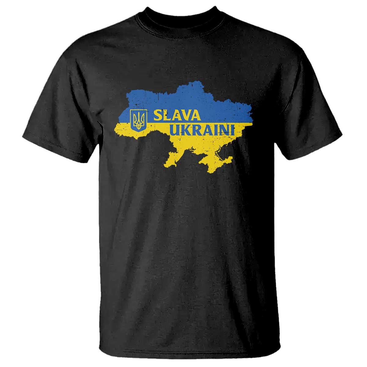 Slava Ukraini T Shirt Ukrainian Ukraine Flag Pride TS10 Black Print Your Wear