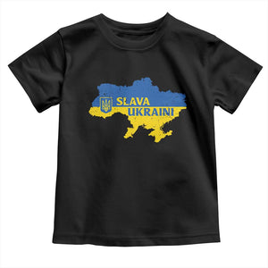 Slava Ukraini Toddler T Shirt Ukrainian Ukraine Flag Pride TS10 Black Print Your Wear