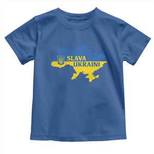Slava Ukraini Toddler T Shirt Ukrainian Ukraine Flag Pride TS10 Royal Blue Print Your Wear