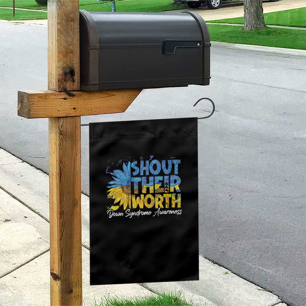 Down Syndrome Awareness Sunflower Garden Flag Shout Their Worth TS10 Print Your Wear