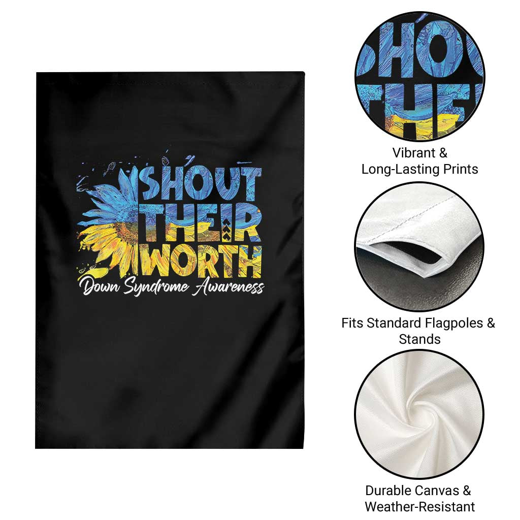 Down Syndrome Awareness Sunflower Garden Flag Shout Their Worth TS10 Print Your Wear