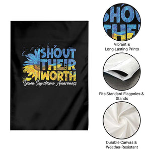Down Syndrome Awareness Sunflower Garden Flag Shout Their Worth TS10 Print Your Wear
