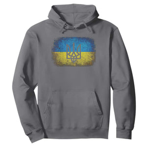 Vintage Ukraine Ukrainian Flag Hoodie Ukrainians Gifts TS10 Charcoal Print Your Wear