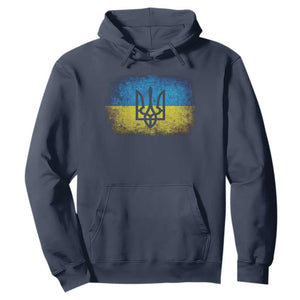 Vintage Ukraine Ukrainian Flag Hoodie Ukrainians Gifts TS10 Navy Print Your Wear