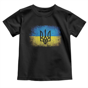 Vintage Ukraine Ukrainian Flag Toddler T Shirt Ukrainians Gifts TS10 Black Print Your Wear