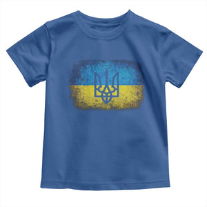 Vintage Ukraine Ukrainian Flag Toddler T Shirt Ukrainians Gifts TS10 Royal Blue Print Your Wear
