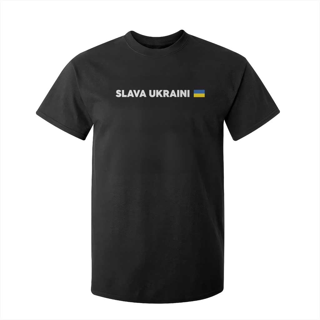 Slava Ukraini Ukraine Flag T Shirt For Kid Ukrainian Pride TS10 Black Print Your Wear