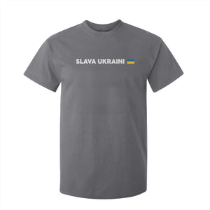 Slava Ukraini Ukraine Flag T Shirt For Kid Ukrainian Pride TS10 Charcoal Print Your Wear