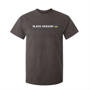 Slava Ukraini Ukraine Flag T Shirt For Kid Ukrainian Pride TS10 Dark Chocolate Print Your Wear