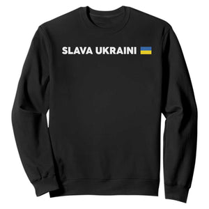 Slava Ukraini Ukraine Flag Sweatshirt Ukrainian Pride TS10 Black Print Your Wear
