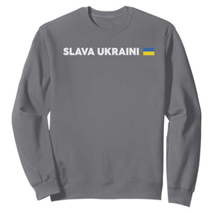 Slava Ukraini Ukraine Flag Sweatshirt Ukrainian Pride TS10 Charcoal Print Your Wear