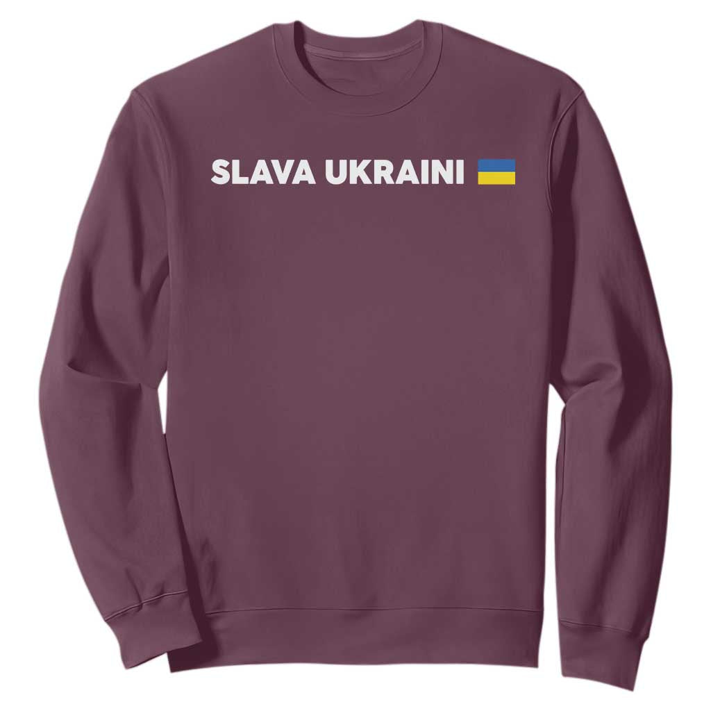 Slava Ukraini Ukraine Flag Sweatshirt Ukrainian Pride TS10 Maroon Print Your Wear