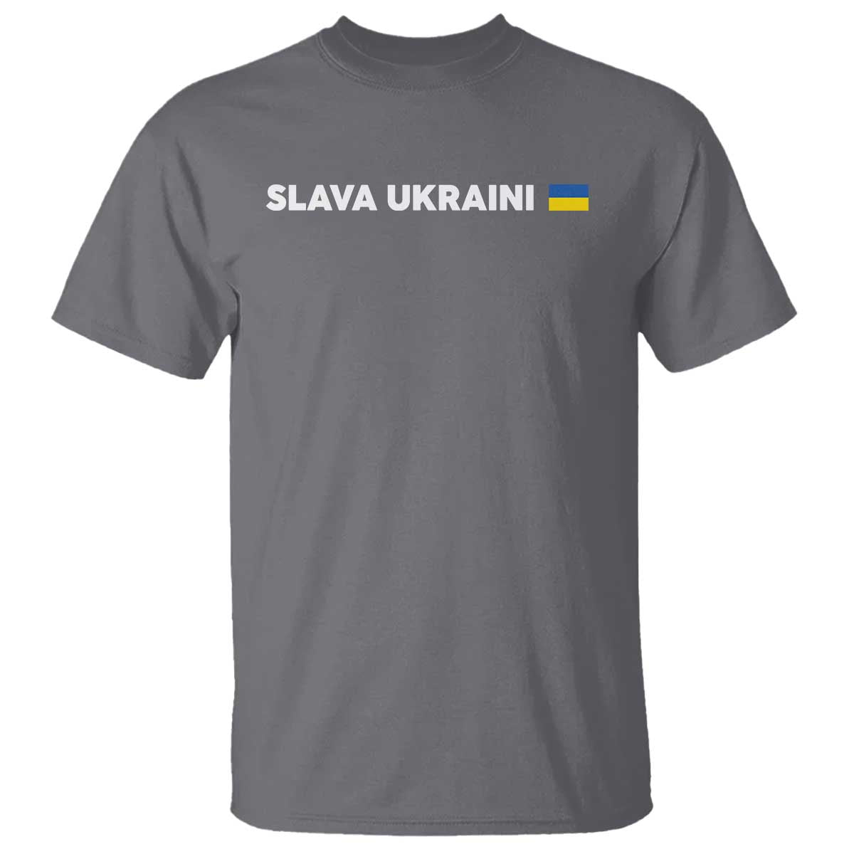 Slava Ukraini Ukraine Flag T Shirt Ukrainian Pride TS10 Charcoal Print Your Wear