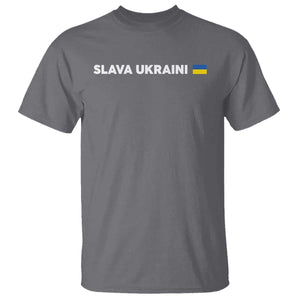 Slava Ukraini Ukraine Flag T Shirt Ukrainian Pride TS10 Charcoal Print Your Wear