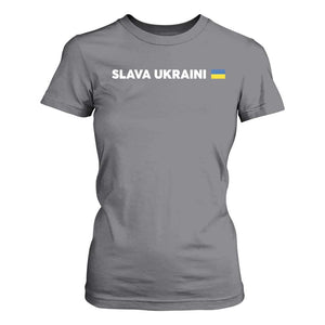 Slava Ukraini Ukraine Flag T Shirt For Women Ukrainian Pride TS10 Charcoal Print Your Wear
