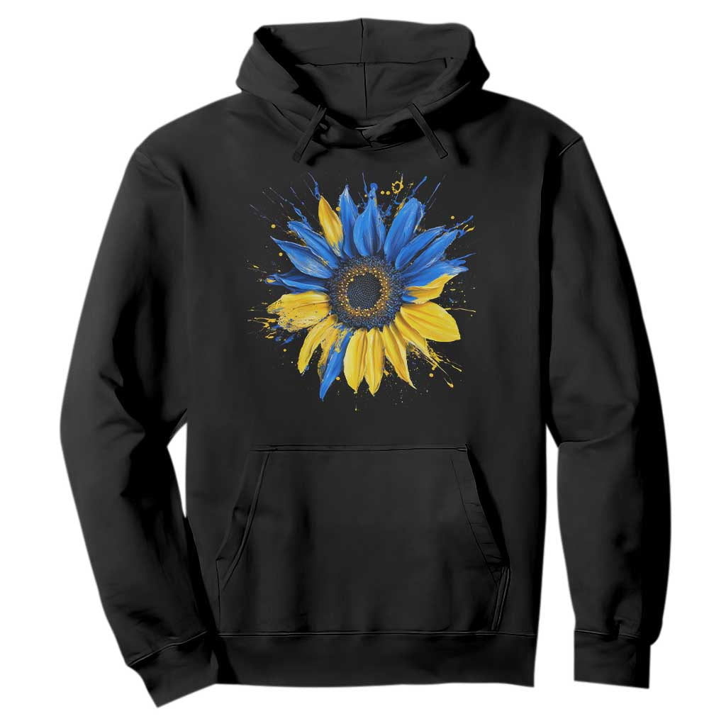 Sunflower Ukraine Flag Hoodie Patriot Patriotic Ukraine Ukrainian National Flag TS10 Black Print Your Wear