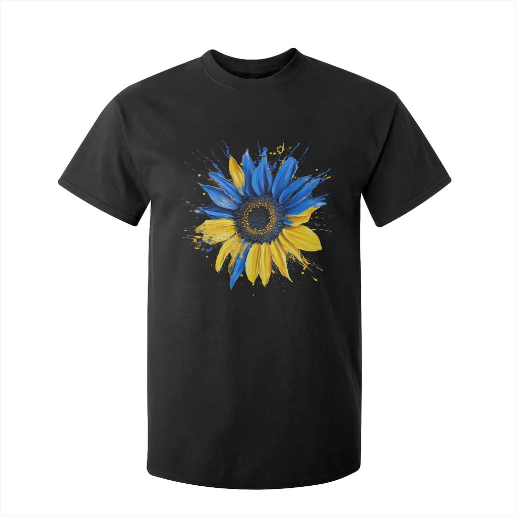 Sunflower Ukraine Flag T Shirt For Kid Patriot Patriotic Ukraine Ukrainian National Flag TS10 Black Print Your Wear
