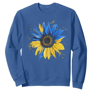 Sunflower Ukraine Flag Sweatshirt Patriot Patriotic Ukraine Ukrainian National Flag TS10 Royal Blue Print Your Wear