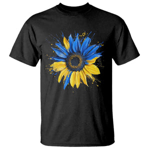 Sunflower Ukraine Flag T Shirt Patriot Patriotic Ukraine Ukrainian National Flag TS10 Black Print Your Wear