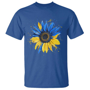 Sunflower Ukraine Flag T Shirt Patriot Patriotic Ukraine Ukrainian National Flag TS10 Royal Blue Print Your Wear