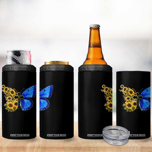 Sunflower Butterfly Ukraine Flag 4 in 1 Can Cooler Tumbler TS10 Print Your Wear