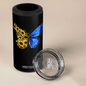 Sunflower Butterfly Ukraine Flag 4 in 1 Can Cooler Tumbler TS10 Print Your Wear