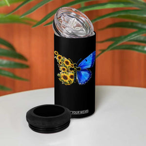 Sunflower Butterfly Ukraine Flag 4 in 1 Can Cooler Tumbler TS10 Print Your Wear